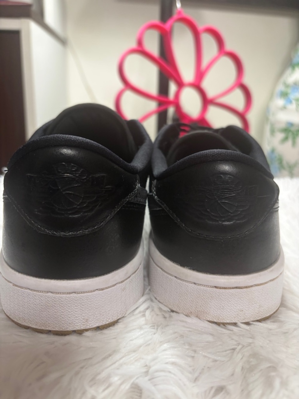Jordan Men’s Black and Gum Low-Top Sneakers - Picture 8 of 11